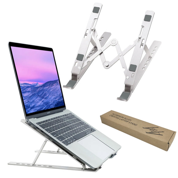 Laptop Stand, Laptop Holder Portable Computer Stand Desktop Holder Mount Foldable Riser with 7 Levels Adjustable Aluminum Alloy Compatible with MacBook Air Pro,HP,Lenovo More 10-15.6